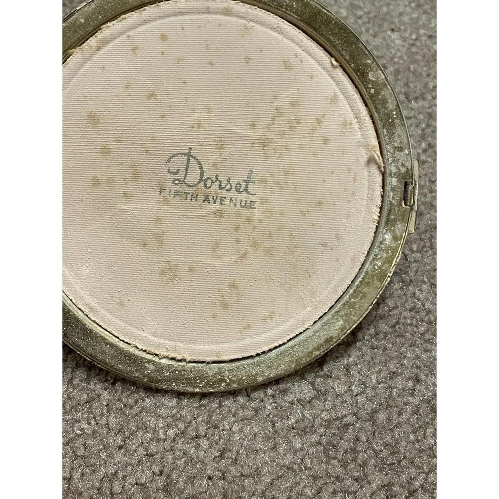 Dorset 5th Avenue 1940's-50's Gold Tone‎ Makeup Compact Mirror vintage retro